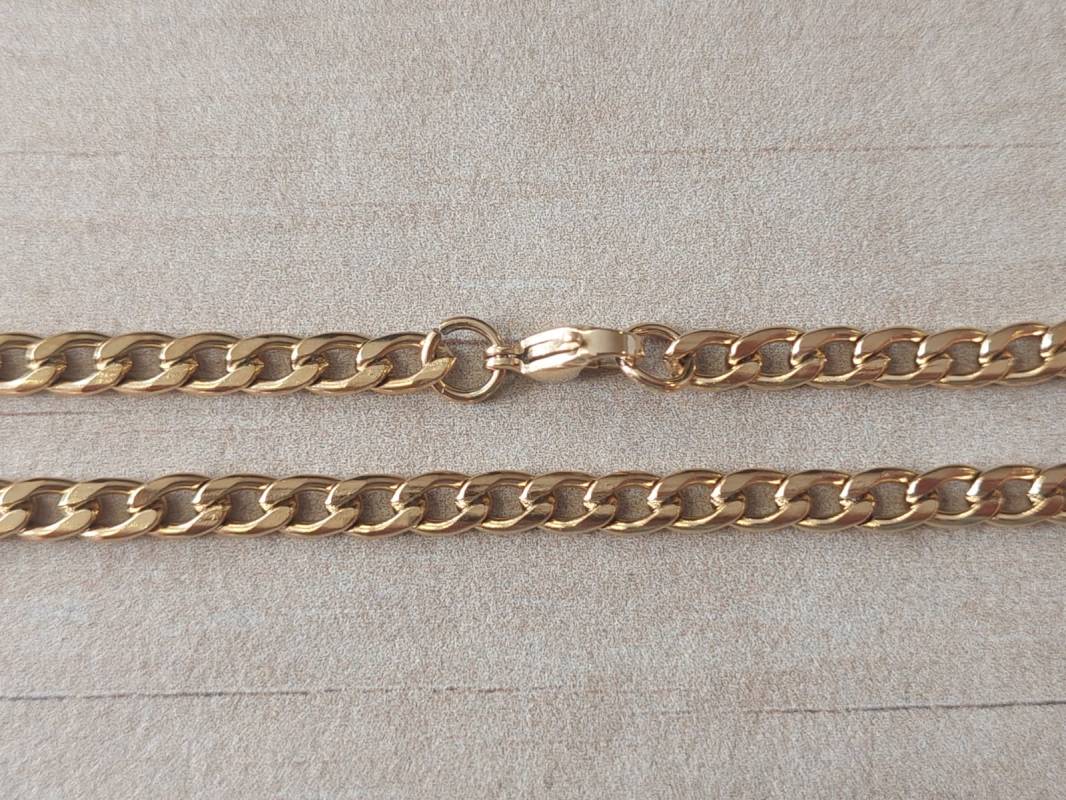 CADENA DE ACERO DORADO GRUMET 1.2