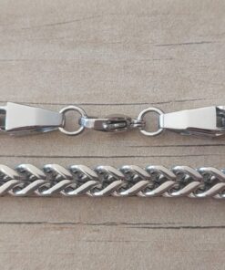 CADENA DE ACERO GRUMET DOBLE TEJIDA CUADRADA 6.0. Largo 60 cm
