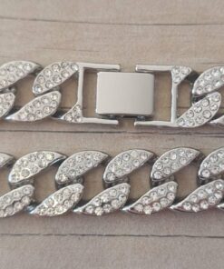 CADENA BIJOU GRUMET CON STRASS X 45 CM.