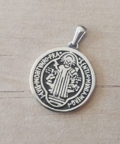 DIJE DE ACERO MEDALLA SAN BENITO 25 MM.