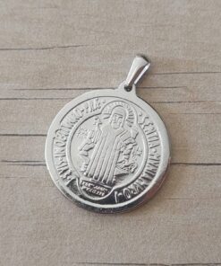 DIJE DE ACERO MEDALLA SAN BENITO 28 MM