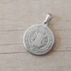 DIJE DE ACERO MEDALLA SAN BENITO. TAMAÑO 25 MM