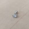 ARO ACERO PIERCING HELIX FLOR DE LOTO CON STRASS