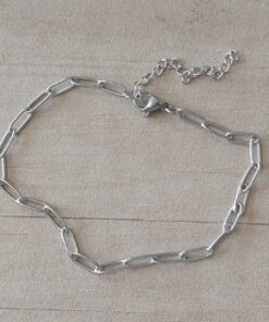 PULSERA DE ACERO ESLABON FORCET 3 X 8. LARGO 20 CM + 4 CM EXT.