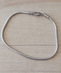 PULSERA DE ACERO COLA DE RATÓN 2.4 MM. LARGO 20 CM