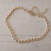 PULSERA DE ACERO DORADO ESLABÓN CONECTOR CORAZÓN. LARGO 18 CM + 4 CM EXT