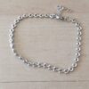 PULSERA DE ACERO ESLABÓN CONECTOR CORAZÓN. LARGO 18 CM + 4 CM EXT