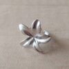 ANILLO DE ACERO FLOR UNICA MEDIDA (ABIERTO)