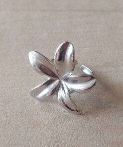 ANILLO DE ACERO FLOR UNICA MEDIDA (ABIERTO)