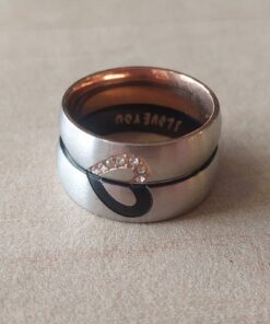 PACK ANILLO DE ACERO ALIANZA PARA COMPARTIR ( PACK POR 10 PAREJAS)