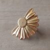 ANILLO DE ACERO DORADO MARGARITA UNICA MEDIDA (ABIERTO)