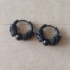 ARO DE ACERO NEGRO ARGOLLA 15 MM ESTILO ÉTNICO