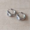 ARO DE ACERO ARGOLLA CON BISAGRA 15 MM Y FRENTE CON STRASS BLANCO CORAZÓN
