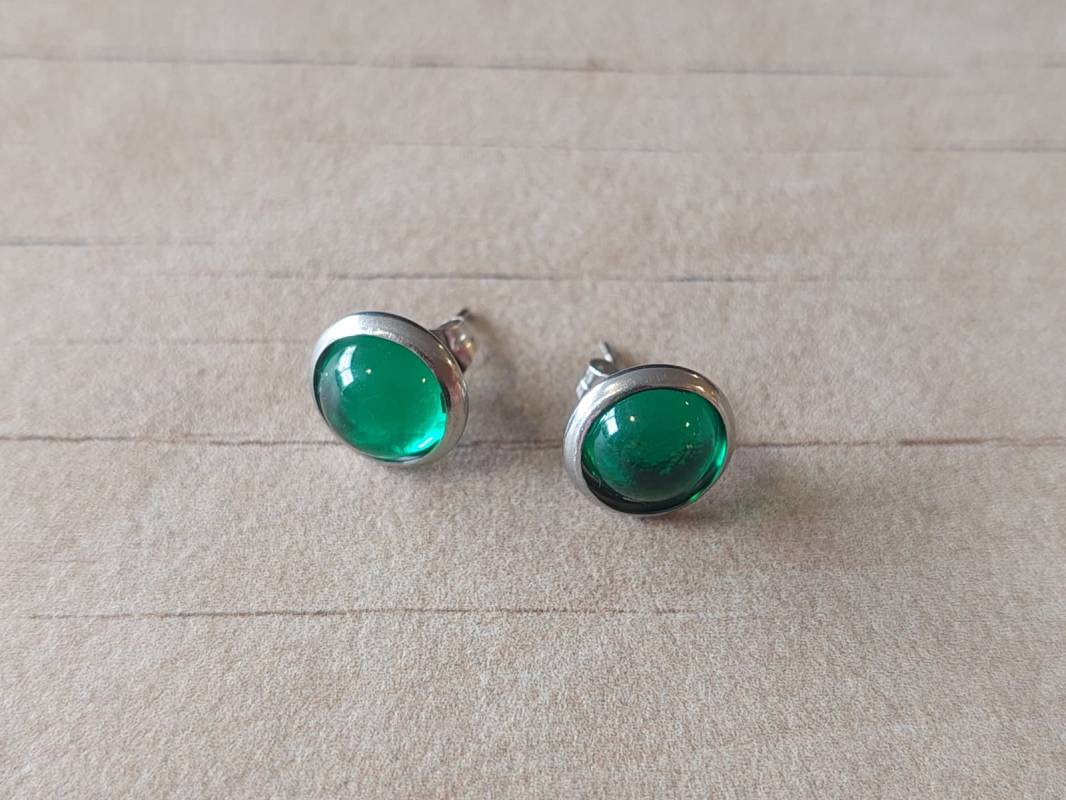 ARO DE ACERO PASTILLA 9 MM ACRÍLICO VERDE