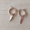 ARO ARGOLLA 15 MM DE ACERO ROSÉ CON DIJE RAYO LISO
