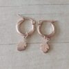 ARO ARGOLLA 15 MM DE ACERO ROSÉ CON DIJE PLUMA