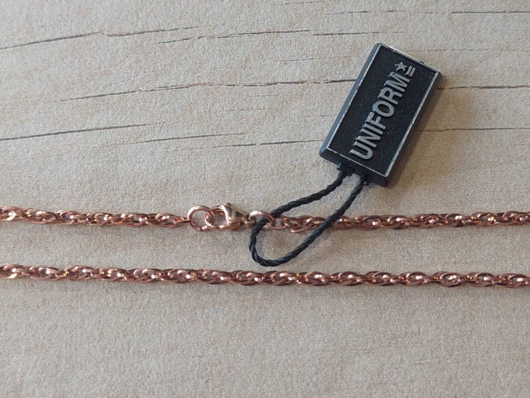 CADENA DE ACERO ROSÉ TOURBILLON 0.8 X 40 CM