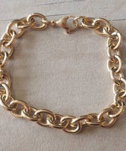 PULSERA DE ACERO DORADO TIFFANY 2.0 LARGO 18 CM
