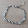PULSERA DE ACERO ESLABÓN CONECTOR ESPIGA. LARGO 19 CM