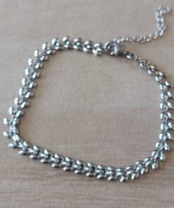 PULSERA DE ACERO ESLABÓN CONECTOR ESPIGA. LARGO 19 CM