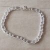 PULSERA DE ACERO BLANCO FIGARO 1.4 LARGO 19 CM