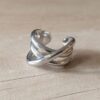 ANILLO DE ACERO INFINITO ENTRELAZADO