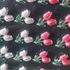 BLISTER DE AROS DE ACERO TULIPANES ESMALTADOS X 12 PARES.