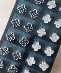 BLISTER DE AROS DE ACERO ESTILO VAN CLEEF X 12 PARES.