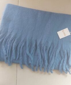 BUFANDON LISO JEAN CON FLECOS 55 X 200 CM