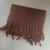 BUFANDON LISO CHOCOLATE CON FLECOS 55 X 200 CM