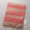 BUFANDON RAYADO NARANJA Y BEIGE CON FLECOS. TAMAÑO 45 X 200 CM