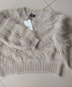 SWEATER SIMIL PIEL COLOR BEIGE TALLE UNICO