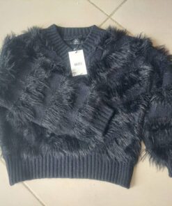 SWEATER SIMIL PIEL COLOR NEGRO TALLE UNICO