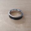 ANILLO DE ACERO ALIANZA 6 MM ESMALTADO NEGRO
