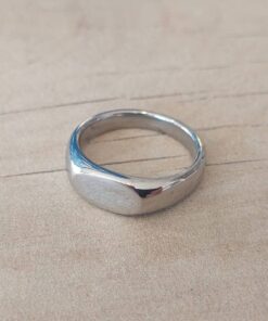 ANILLO DE ACERO SELLO OVALADO HORIZONTAL