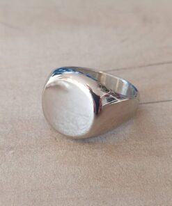 ANILLO DE ACERO SELLO REDONDO