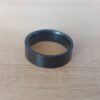 ANILLO ALIANZA DE ACERO NEGRO CINTA 6 MM APTO PARA GRABAR.