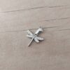 DIJE DE ACERO LIBÉLULA CON STRASS. TAMAÑO 11 X 15 MM