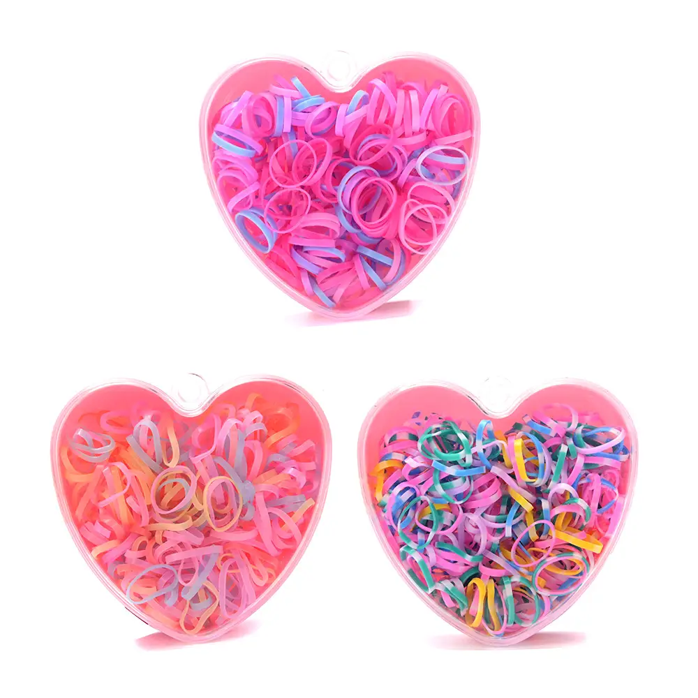 Set terminales de trenza en cajita corazon x 12 unidades