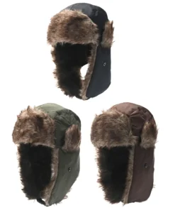 Gorro bomber interior piel x 1 unid