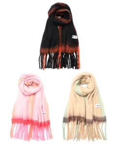 Bufandon Skora bicolor con flecos 180x50cm x1u