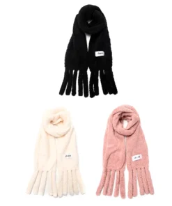Bufanda lisa Skora con flecos 20x210cm x1u