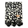 Bufanda Skora animal print con pompones 68x172cm