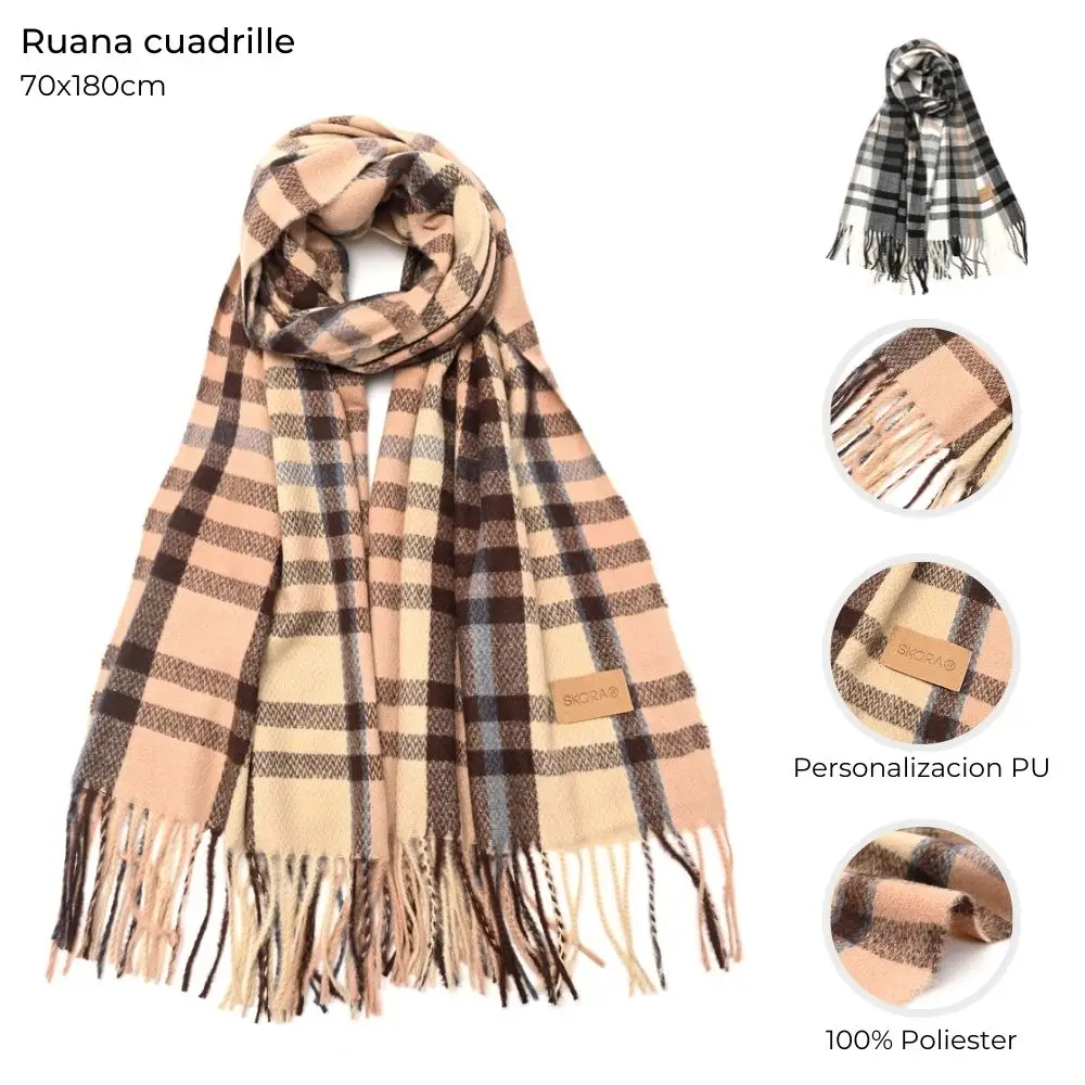 Bufanda Skora cuadrille 68x180cm x1u - Imagen 5