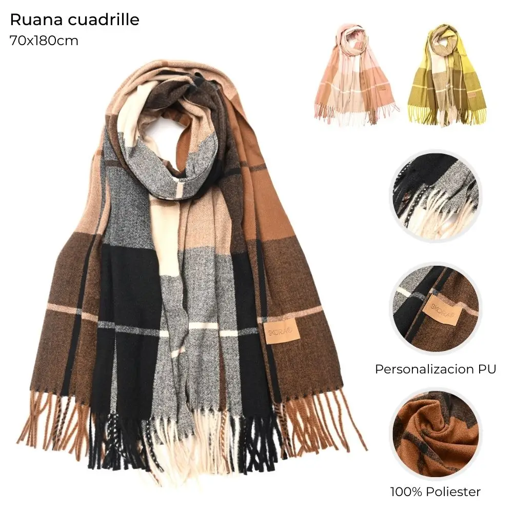 Bufanda Skora cuadrille 70x180cm x1u - Imagen 8