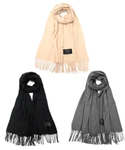 Ruana lisa Skora con flecos 70x180 cm x unid