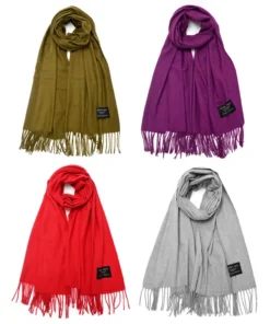 Ruana lisa Skora con flecos 70x180 cm x unid