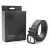 Cinturon zaffiano pase 35 herrajes negro. Incluye caja x1u