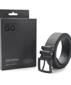 Cinturon zaffiano pase 35 herrajes negro. Incluye caja x1u