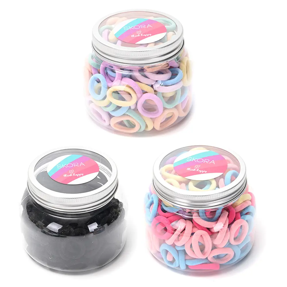 Set 190 unidades aprox colitas en frasco x 12 frascos (4 frascos x color)